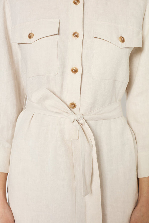 PAULINA LINEN SHIRT DRESS