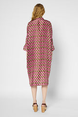 PIERRA DIAMOND SILK SHIRT DRESS