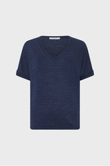 GLADYS STRIPE V-NECK T-SHIRT