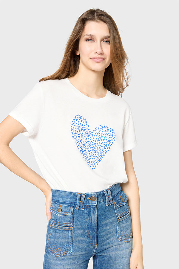 GLORIA HEART COTTON T-SHIRT