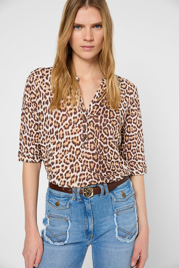 GRACE LEOPARD PRINT T-SHIRT