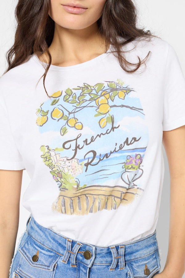 GRACIE SCREEN-PRINTED COTTON T-SHIRT