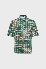 GEMMA GEOMETRIC PRINT COTTON SHIRT