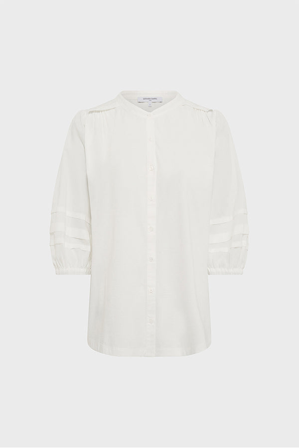 GIULIETTA PLEATED SLEEVES COTTON SHIRT