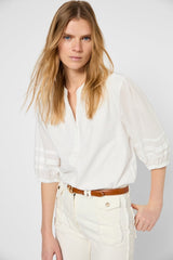 GIULIETTA PLEATED SLEEVES COTTON SHIRT