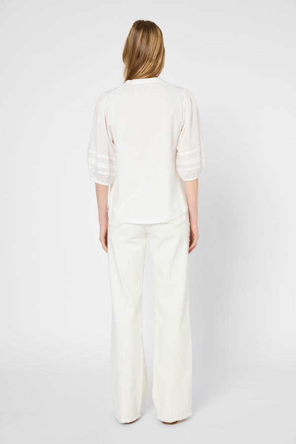 GIULIETTA PLEATED SLEEVES COTTON SHIRT