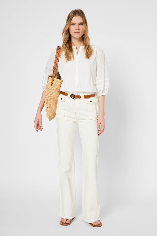 GIULIETTA PLEATED SLEEVES COTTON SHIRT