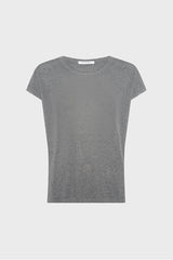 JAMILA GREY IRIDESCENT ROUND NECK SWEATER