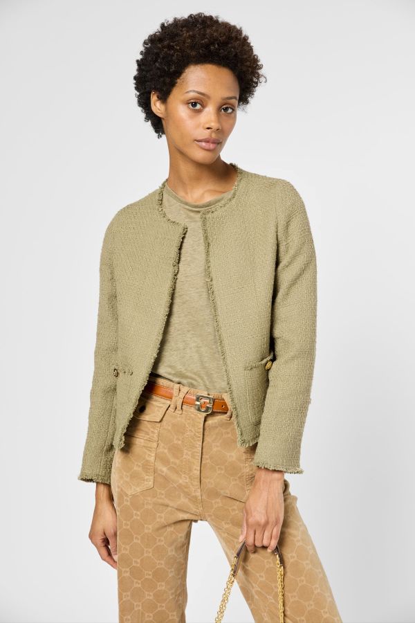 RODINA KHAKI TWEED JACKET