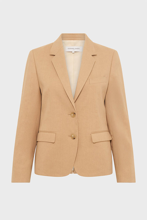 RAPHIE LINEN COTTON SUIT JACKET