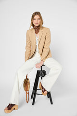 RAPHIE LINEN COTTON SUIT JACKET