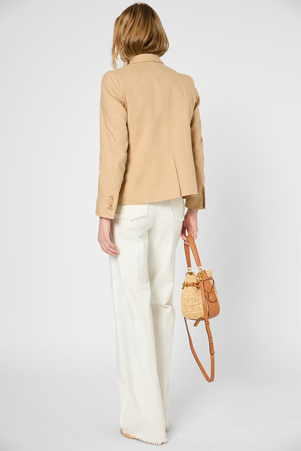 RAPHIE LINEN COTTON SUIT JACKET