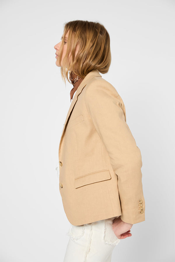 RAPHIE LINEN COTTON SUIT JACKET
