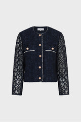 RISA NAVY SHORT LACE JACKET