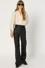 ELEGANT SHEER STRIPED BLOUSE