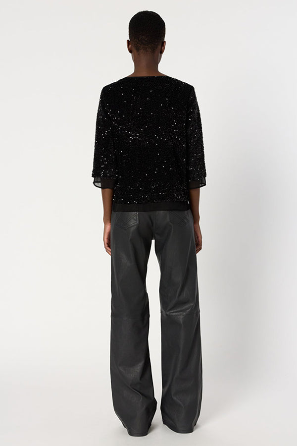 ALIENOR SEQUIN EVENING TOP