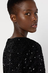 ALIENOR SEQUIN EVENING TOP