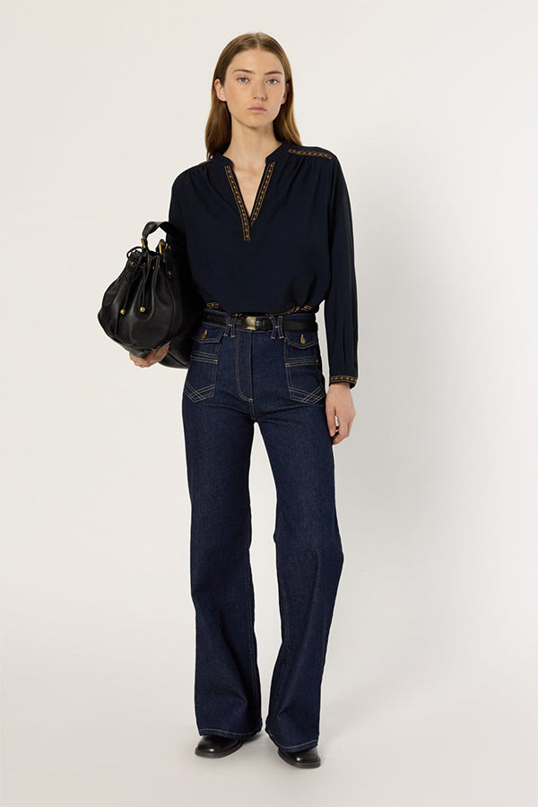 AURELIE PLAIN BLOUSE