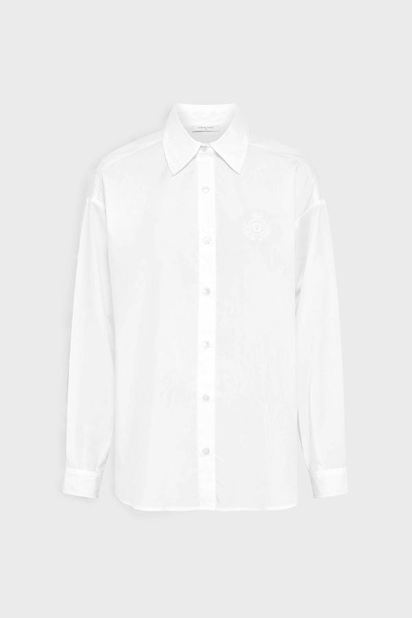 ALIX WHITE COAT OF ARMS COTTON SHIRT