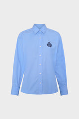 ALIX SKY BLUE COAT OF ARMS COTTON SHIRT