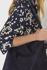 ANABELLE FLORAL PRIN SATIN SHIRT