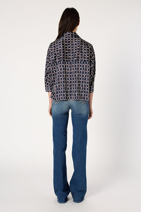 ARIANE GEOMETRIC SQUARES SHIRT