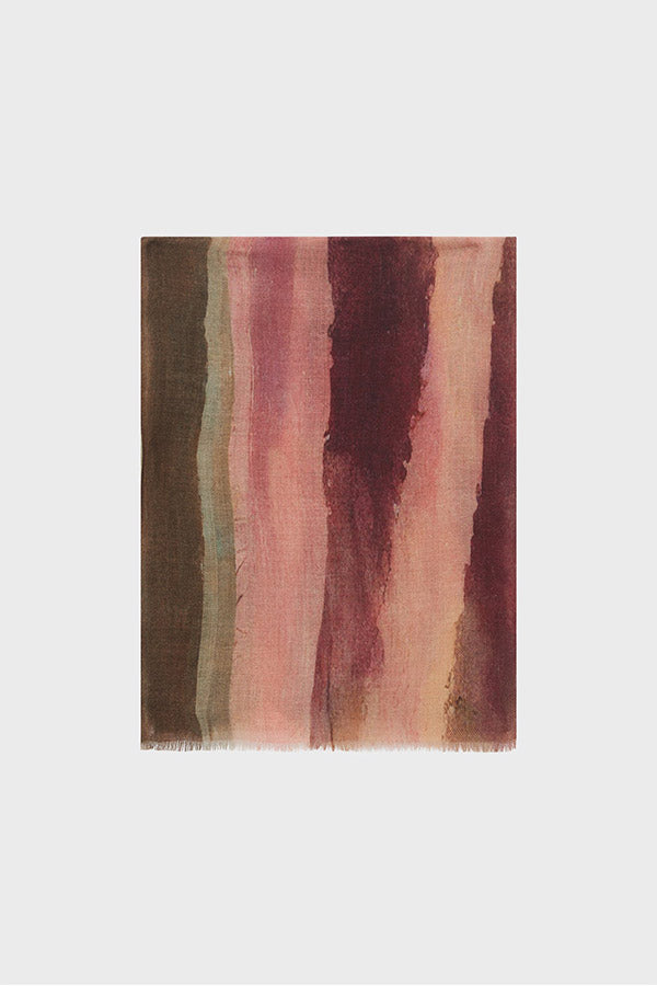 ROSALIN STRIPED WOOL AND SILK SCARF