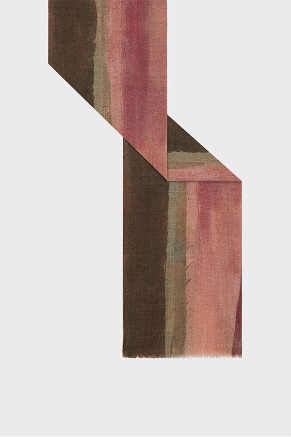 ROSALIN STRIPED WOOL AND SILK SCARF