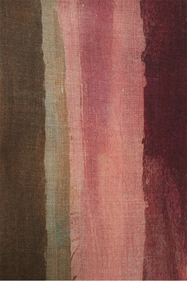 ROSALIN STRIPED WOOL AND SILK SCARF