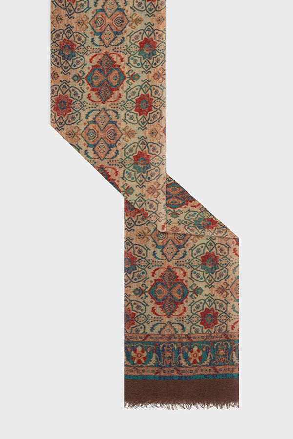 RUBY WOOL AND MODAL ETHNIC SCARF