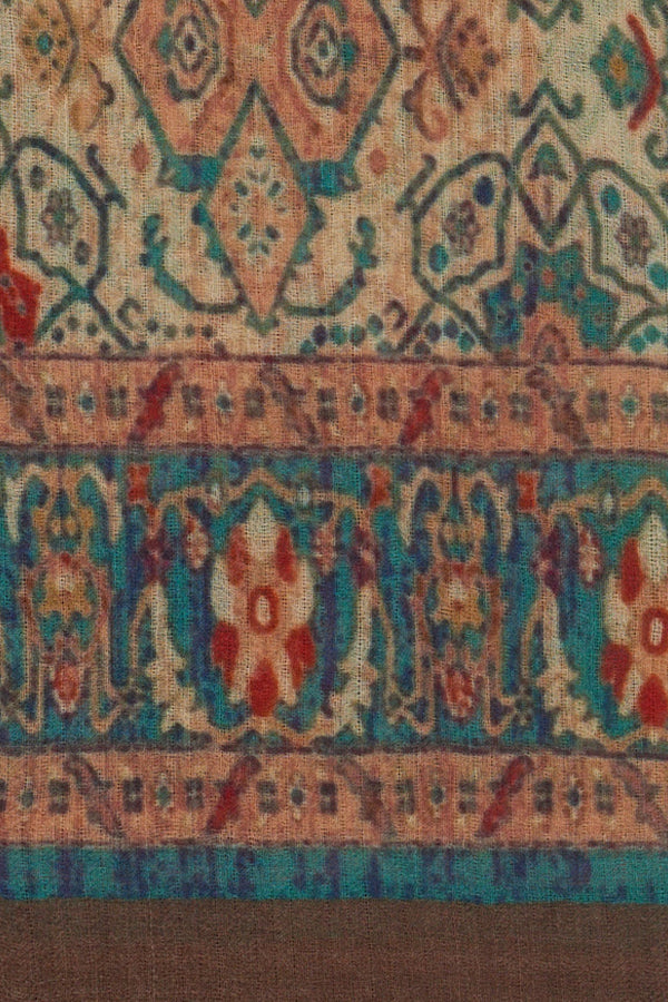 RUBY WOOL AND MODAL ETHNIC SCARF