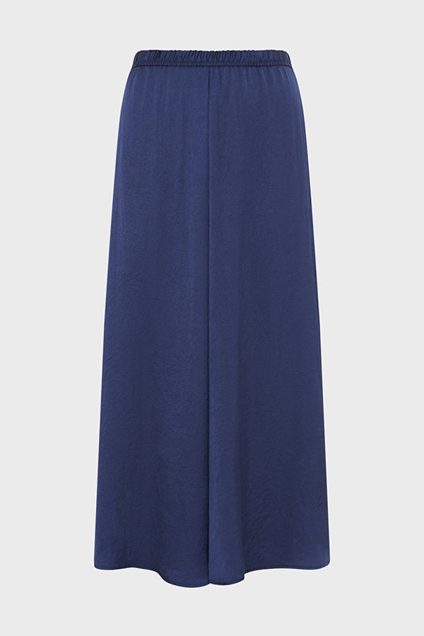BELLA NAVY SATIN SKIRT