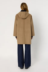 MONICA HOODED FINE WOOL COAT