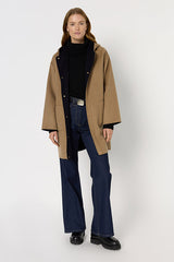 MONICA HOODED FINE WOOL COAT
