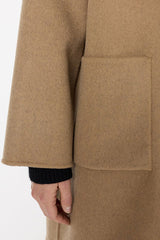 MONICA HOODED FINE WOOL COAT