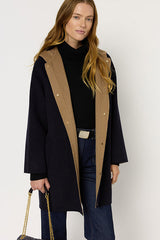 MONICA HOODED FINE WOOL COAT