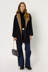 MONICA HOODED FINE WOOL COAT