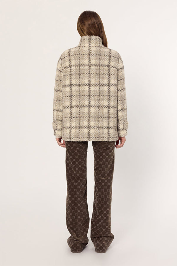 MANUELA SHORT CHECKED COAT