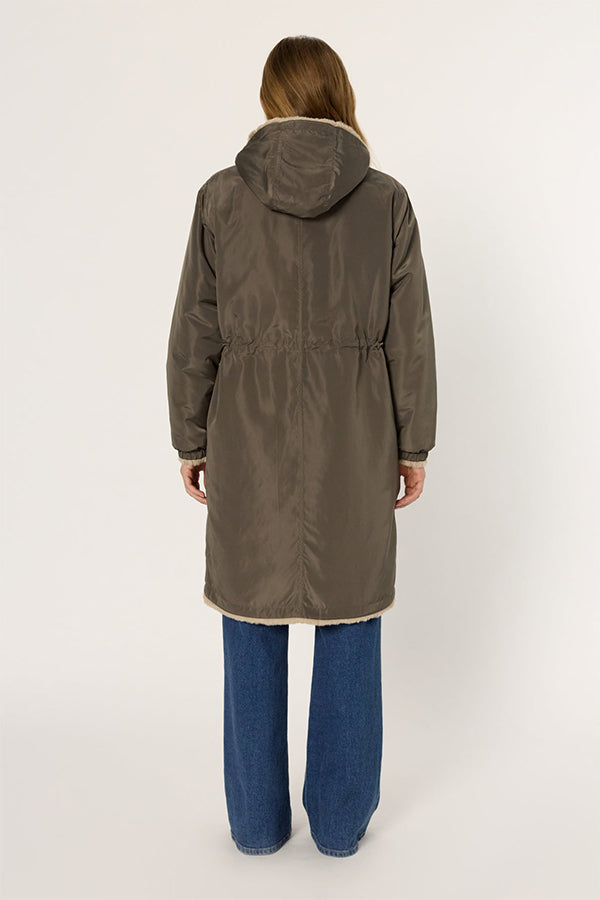MAYLINE REVERSIBLE FAUX FUR PARKA