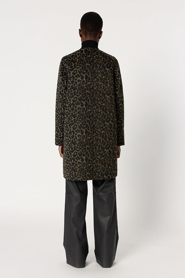 MATILDA REVERSIBLE PLAIN LEOPARD COAT