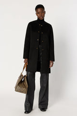 MATILDA REVERSIBLE PLAIN LEOPARD COAT