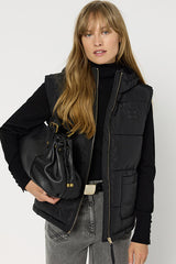 MAURA SLEEVELESS HOODED DOWN JACKET