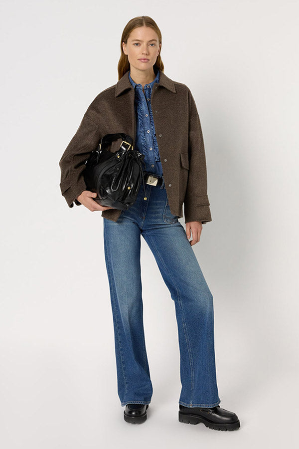 MELODIE DOUBLE-FACE OVERSHIRT STYLE WOOL COAT