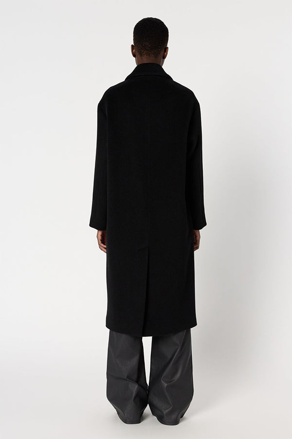 MAGALI DOUBLE BREASTED WOOL ANGORA COAT