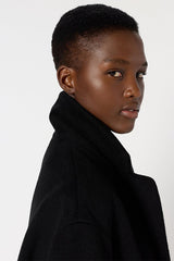 MAGALI DOUBLE BREASTED WOOL ANGORA COAT