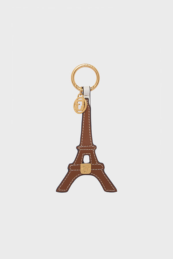 PARIS GD COGNAC LEATHER CHARM