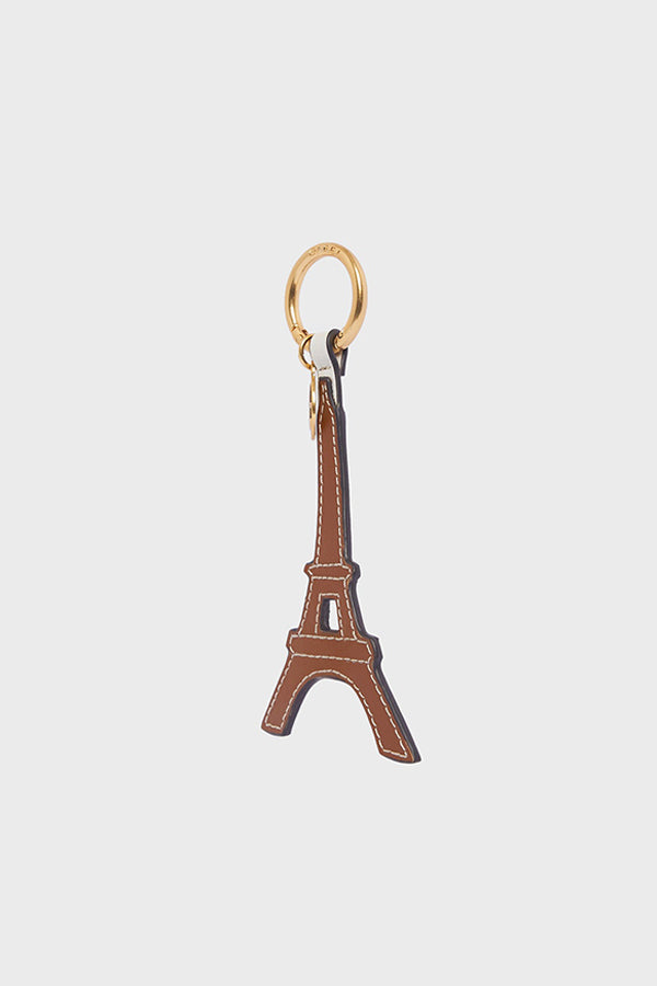PARIS GD COGNAC LEATHER CHARM
