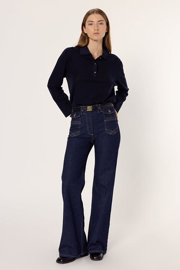 ANNA RAW FLARED JEANS