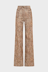 ANNA FLARED NEEDLECORD LEOPARD TROUSERS