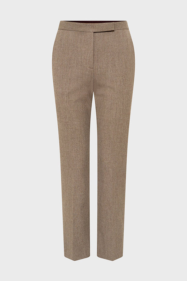 CELIA FICELLE ELASTICATED BACK STRAIGHT TROUSERS